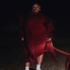 Zigzag Ruched Detail Dress image number null