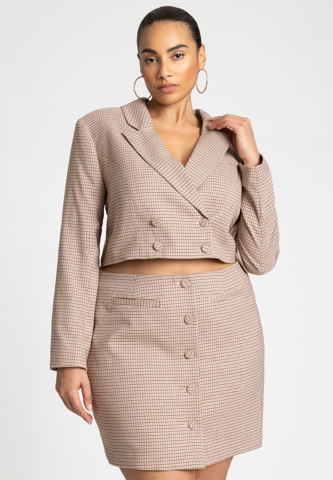 Open Front Blazer Dress image number null