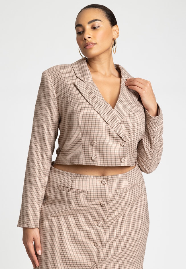 Open Front Blazer Dress image number null