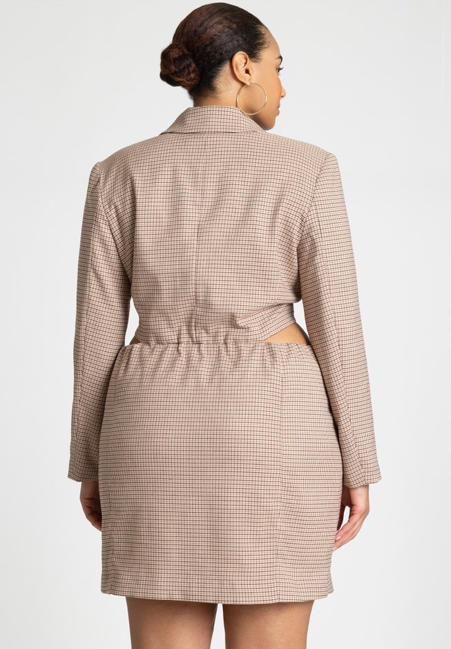 Open Front Blazer Dress image number null