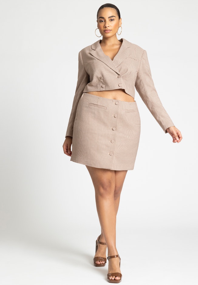 Open Front Blazer Dress image number null