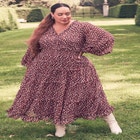 Tiered Ruffle Midi Dress With Long Sleeves image number null