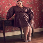 Faux Leather Mini Dress image number null