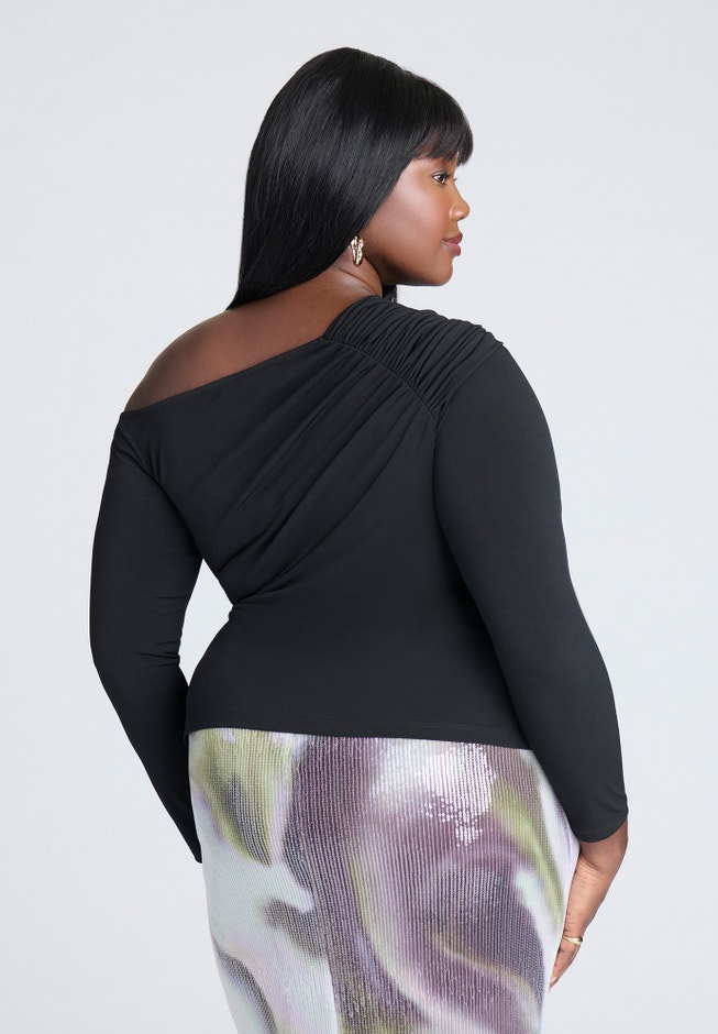Shoulder-Twist Drape Top image number 1