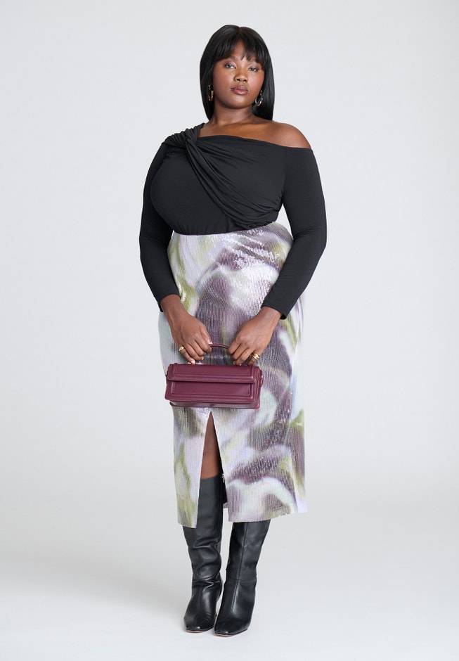Shoulder-Twist Drape Top image number 2