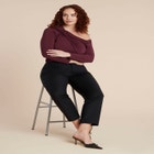 Shoulder-Twist Drape Top image number null