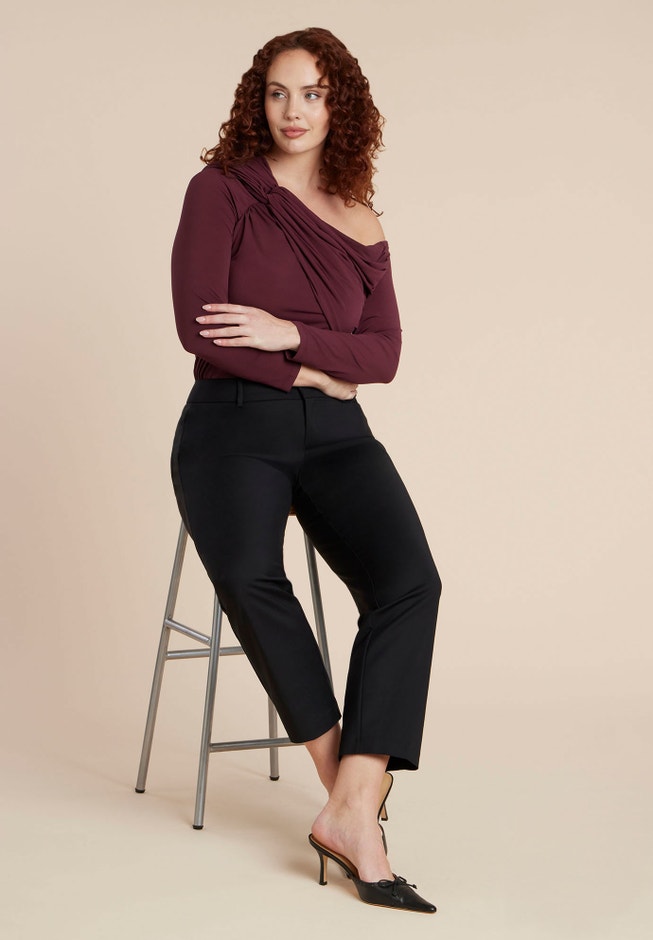 Shoulder-Twist Drape Top image number 3