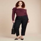 Shoulder-Twist Drape Top image number null