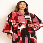 Exaggerated Sleeve Shirt Dress image number null