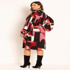 Exaggerated Sleeve Shirt Dress image number null