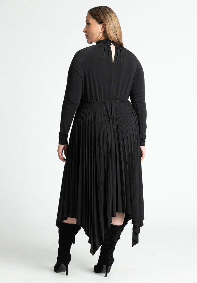 Pleated Skirt Raglan Dress image number null