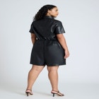 Leather Short Romper image number null