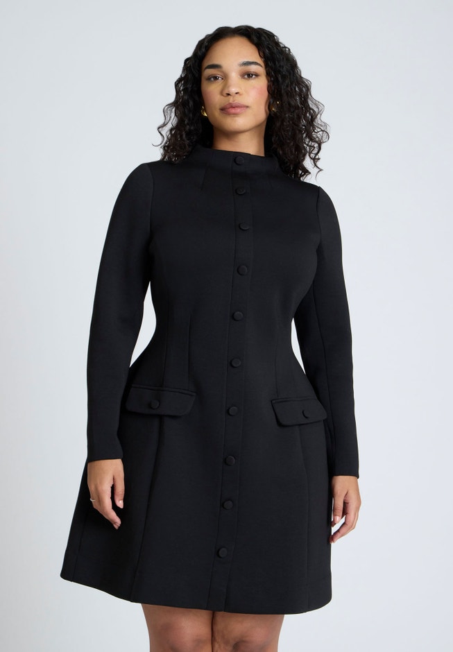 Mock Neck Mini Dress image number 2