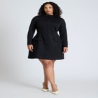 Mock Neck Mini Dress image number null