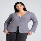 Cut Out Hem Cardigan image number null