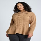 Peplum Zipper Sweater image number null