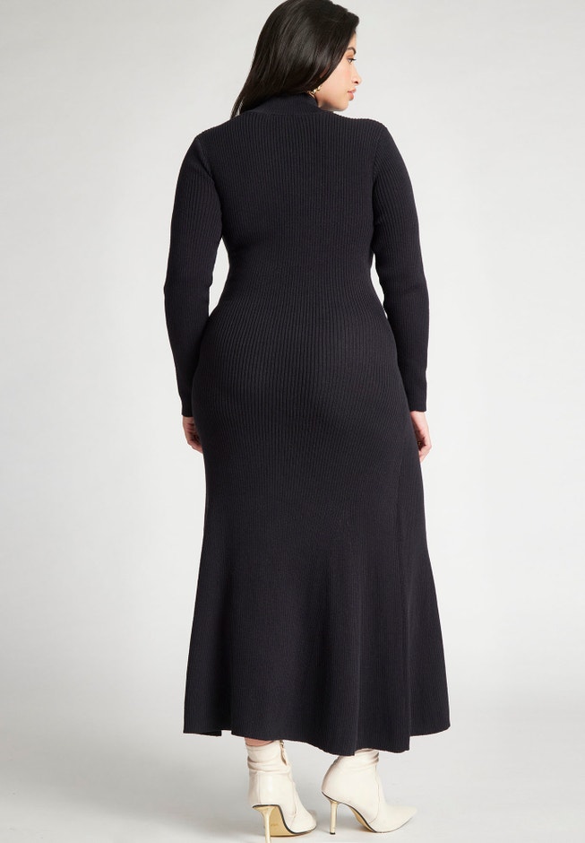 Trumpet Skirt Ribbed Dress image number null