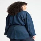 Barkwood x ELOQUII Chambray Tunic With Waist Ties image number null