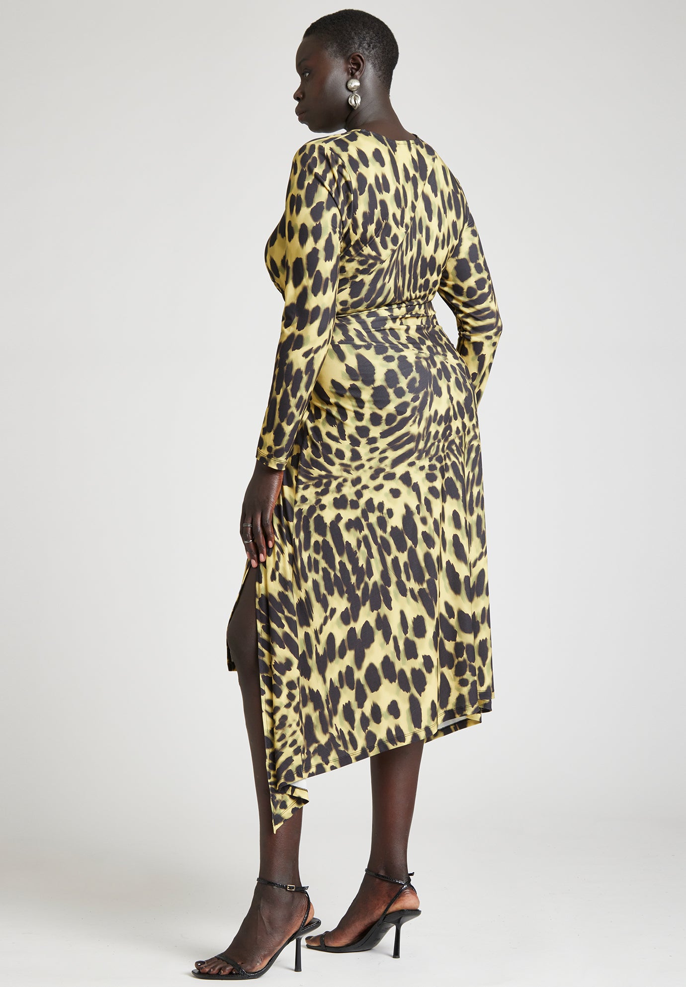 Printed Dress With Asym Hem image number 1