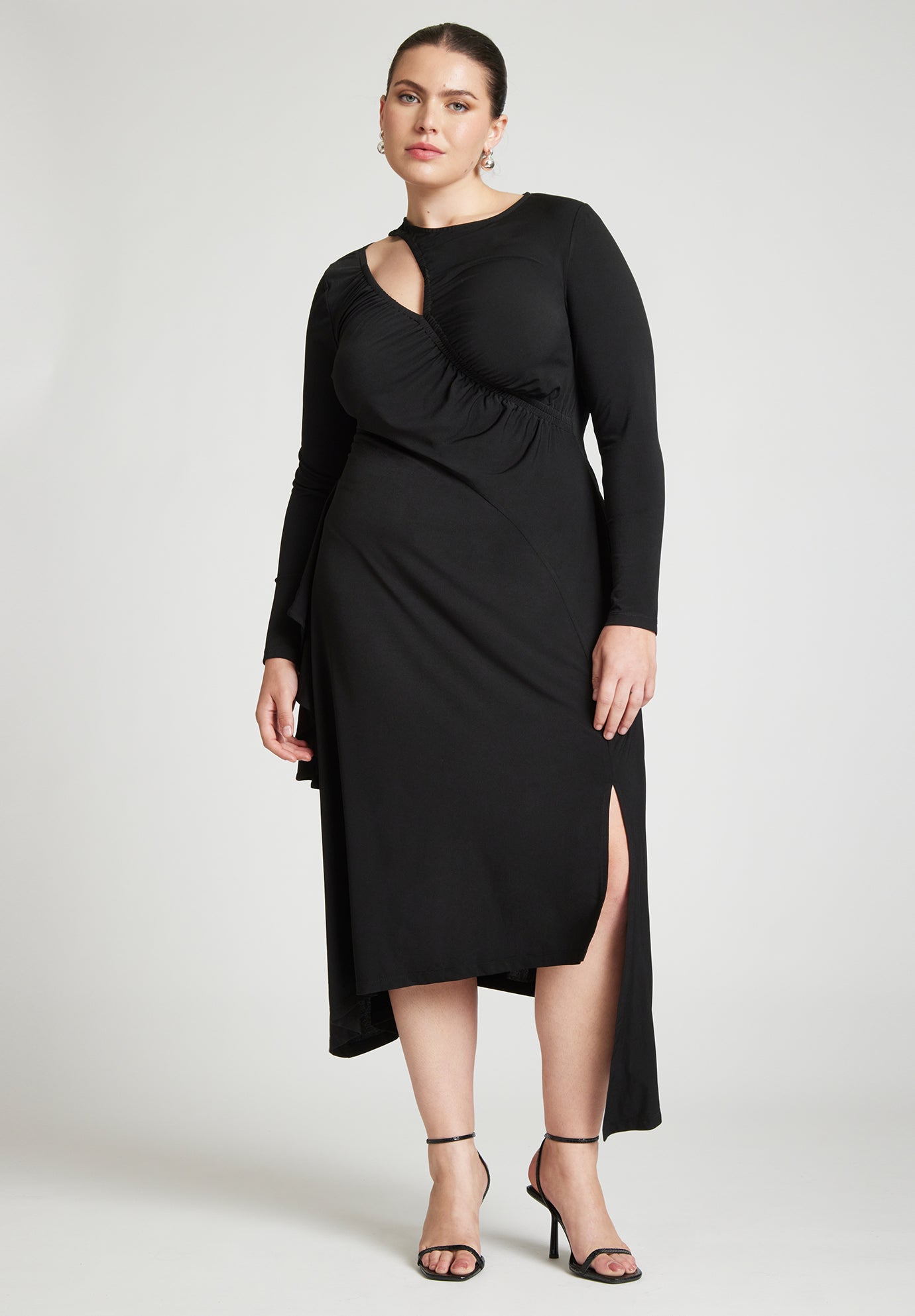 Printed Dress With Asym Hem image number 0