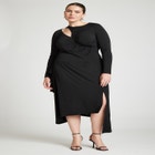 Printed Dress With Asym Hem image number null