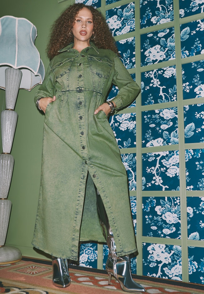 Fitted Denim Dress image number 0