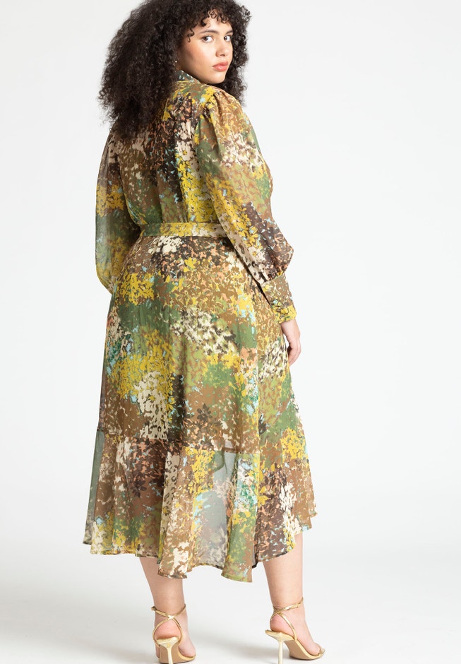 Flowy Printed Dress image number null