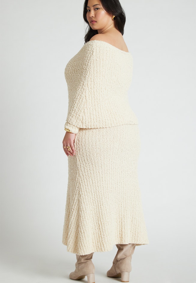 Off The Shoulder Maxi Sweater Dress image number 2