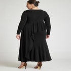 Asym Neckline Flounce Dress image number null