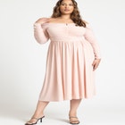 Off The Shoulder Ruched Dress image number null