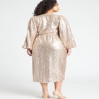 Sequin Wrap Dress image number null