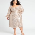 Sequin Wrap Dress image number null