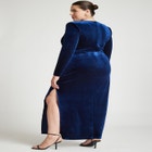 Velvet Tie Waist Gown image number null