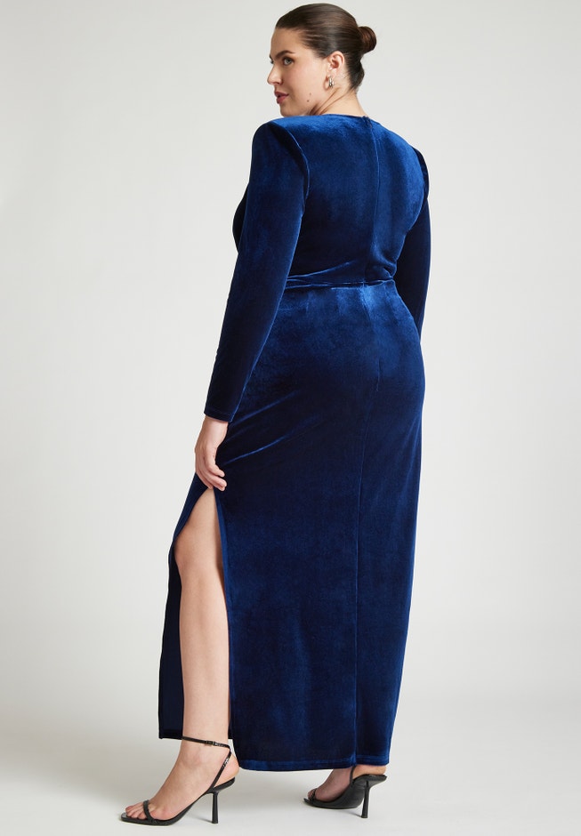 Velvet Tie Waist Gown | ELOQUII Velvet Tie Waist Gown | ELOQUII