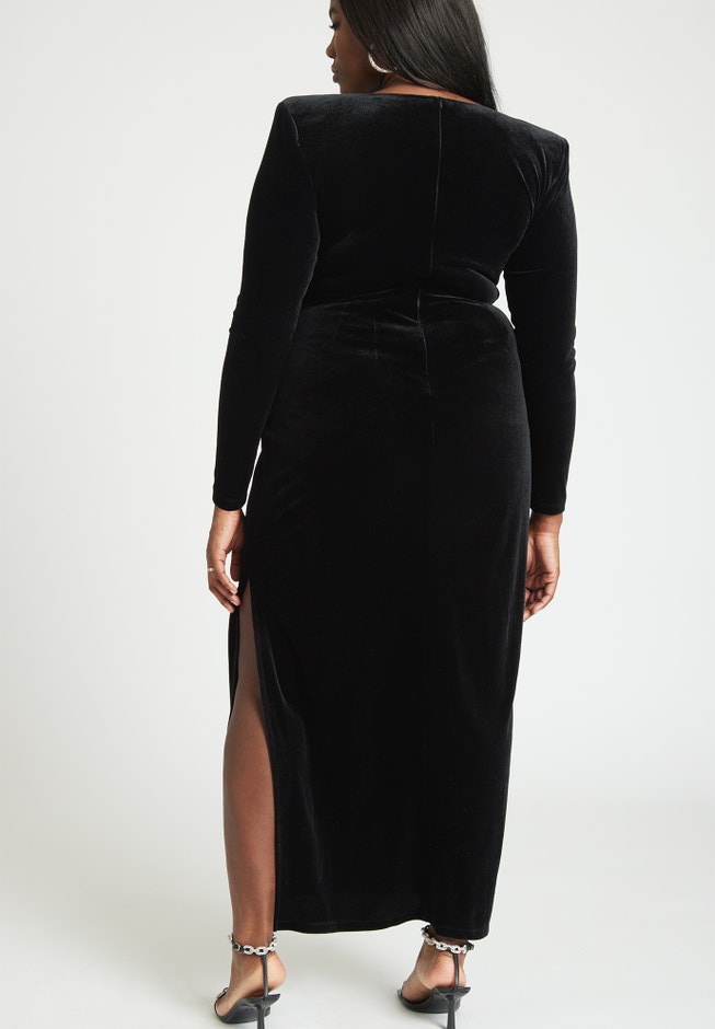 Velvet Tie Waist Gown image number 2