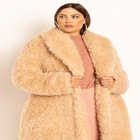 Shawl Collar Shearling Coat image number null