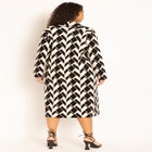Geo Print Heavy Knit Duster image number null