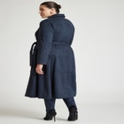 Barkwood x ELOQUII Faux Suede Trench image number null