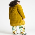 Dimensional Plaid Fur Coat image number null