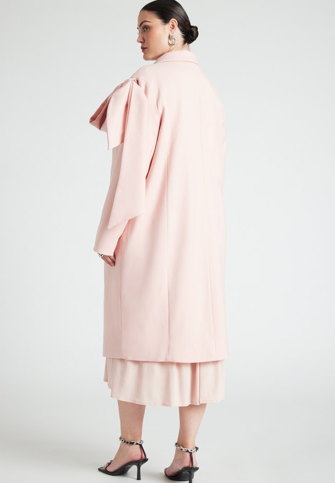 Coat With Bow Sleeve Detail image number 3