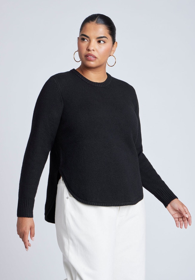 Scoop Hem Sweater image number 2