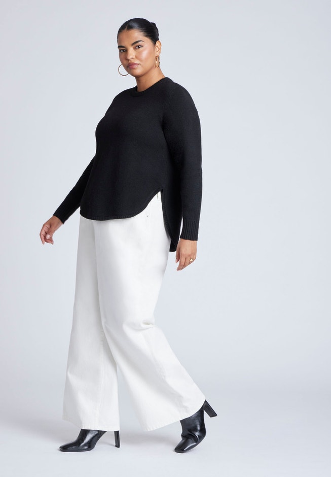 Scoop Hem Sweater image number 3