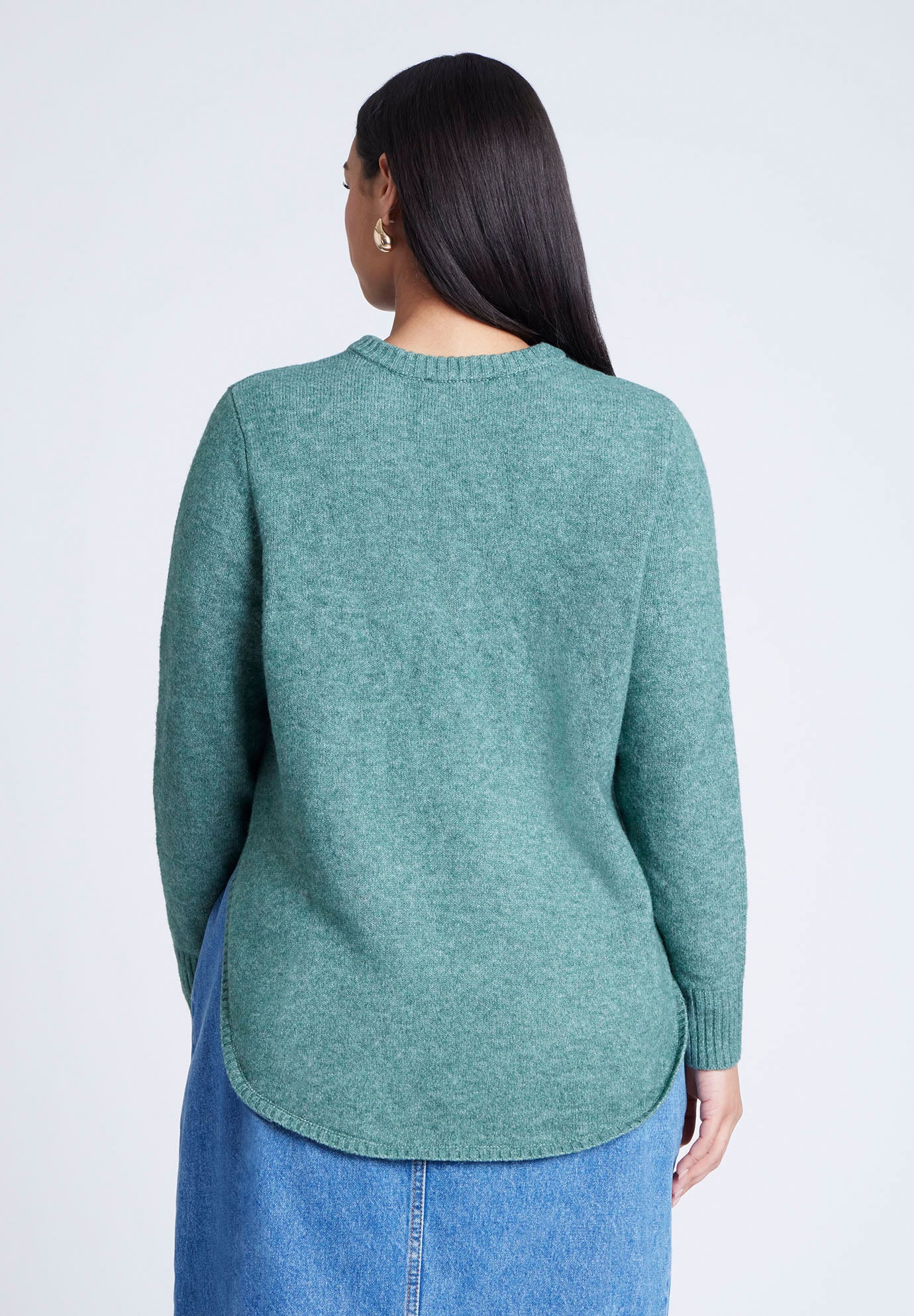 Scoop Hem Sweater image number 1