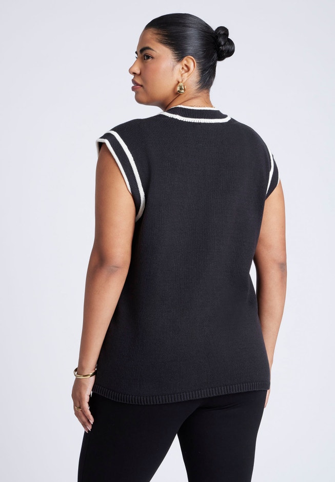 Oversized Sweater Vest image number null