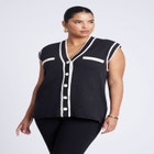 Oversized Sweater Vest image number null