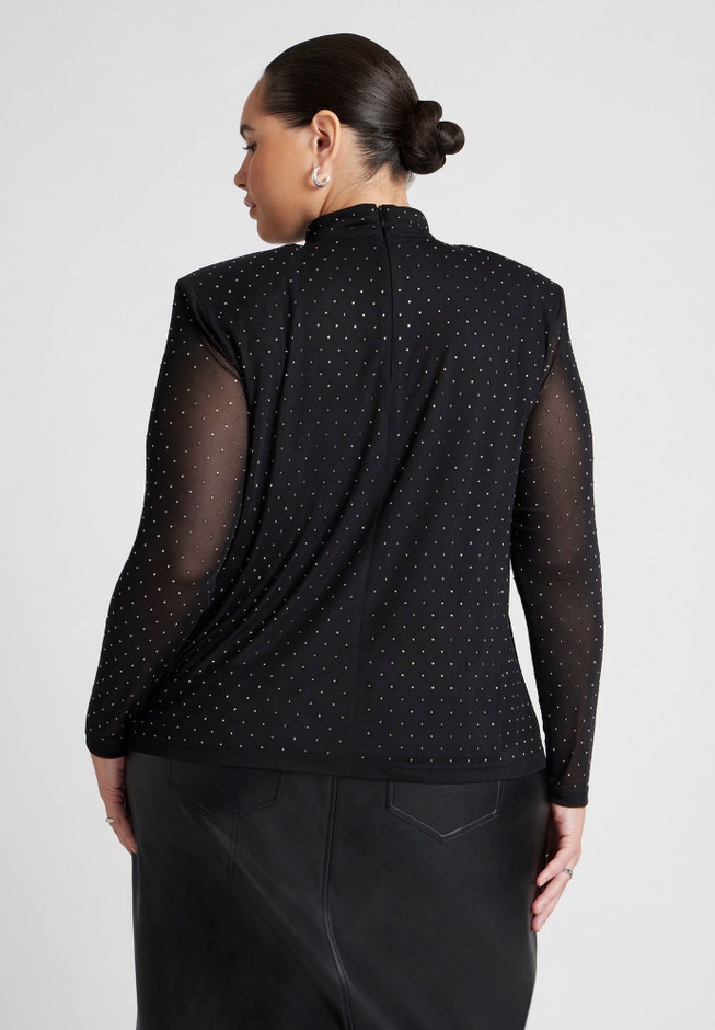Embellished Strong Shoulder Top image number 1