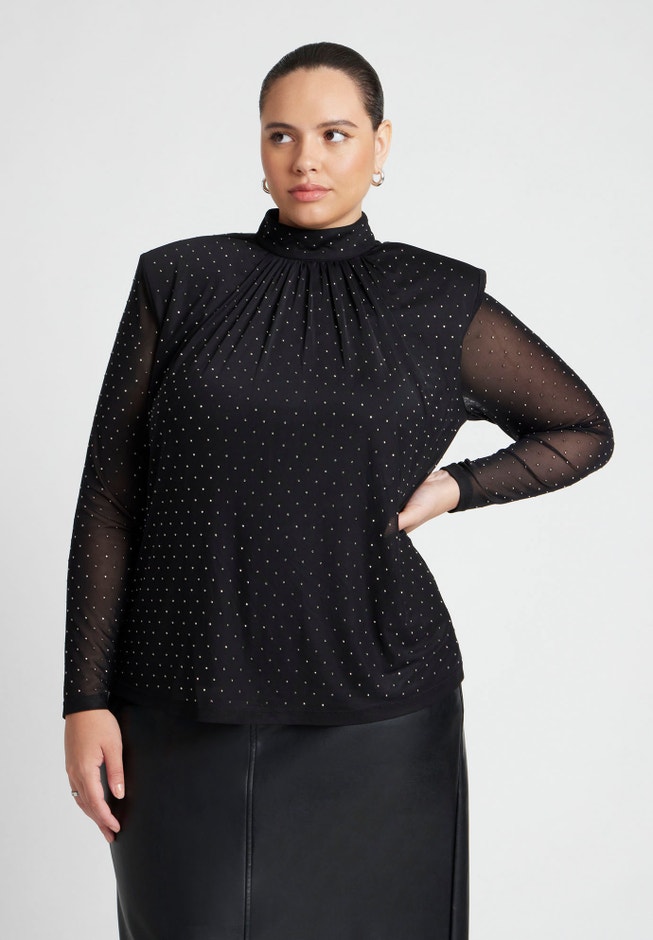Embellished Strong Shoulder Top image number 0