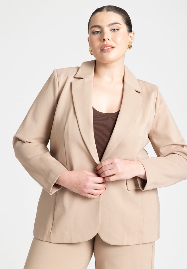 The Ultimate Stretch Long One Button Blazer image number null