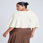 Button Detail Sweater Poncho image number null