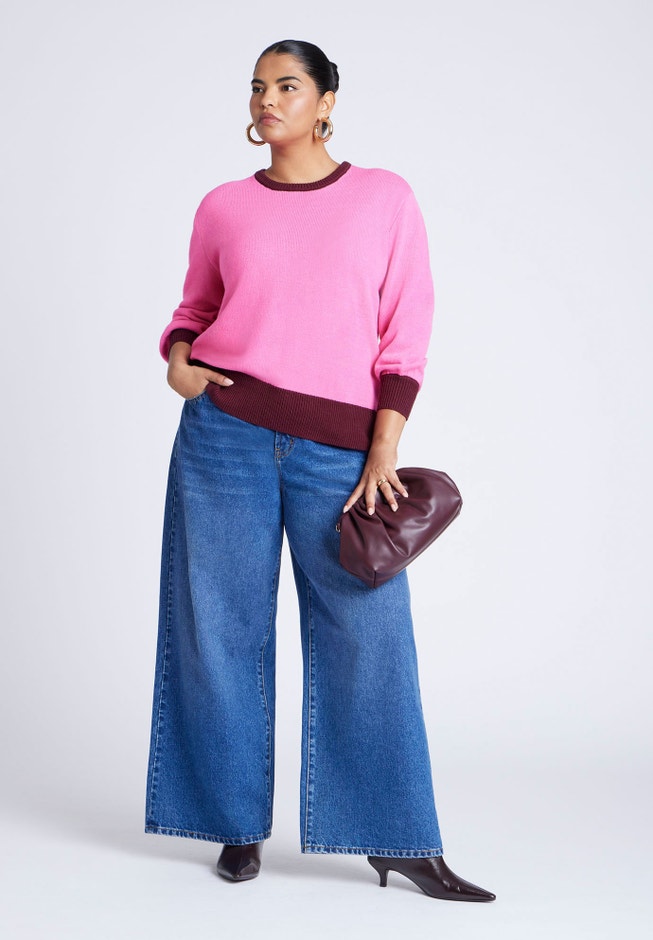 Contrast Rib Sweater image number 2